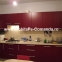 Mobilier bucatarie visiniu